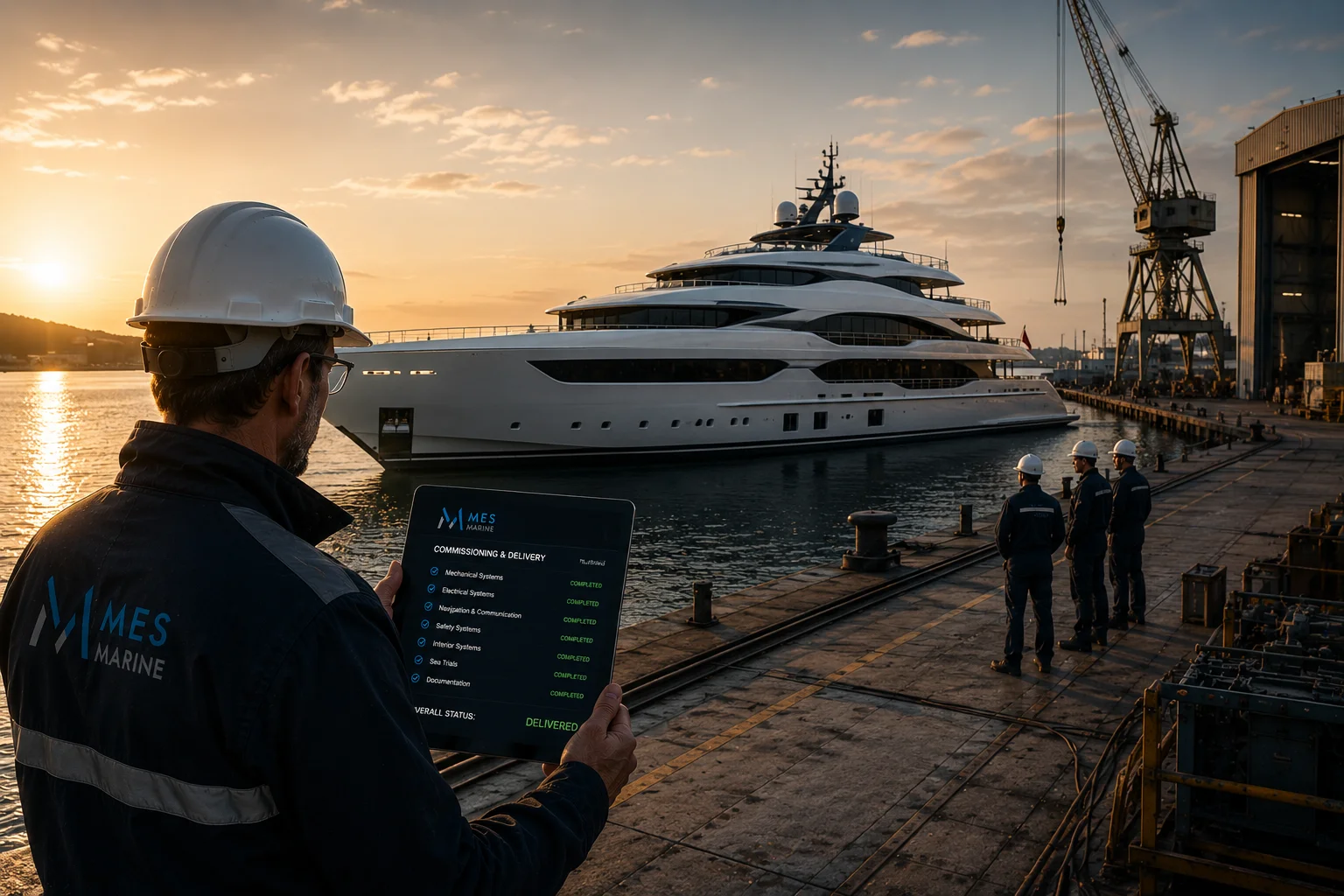 Yacht commissioning, sea trials and delivery